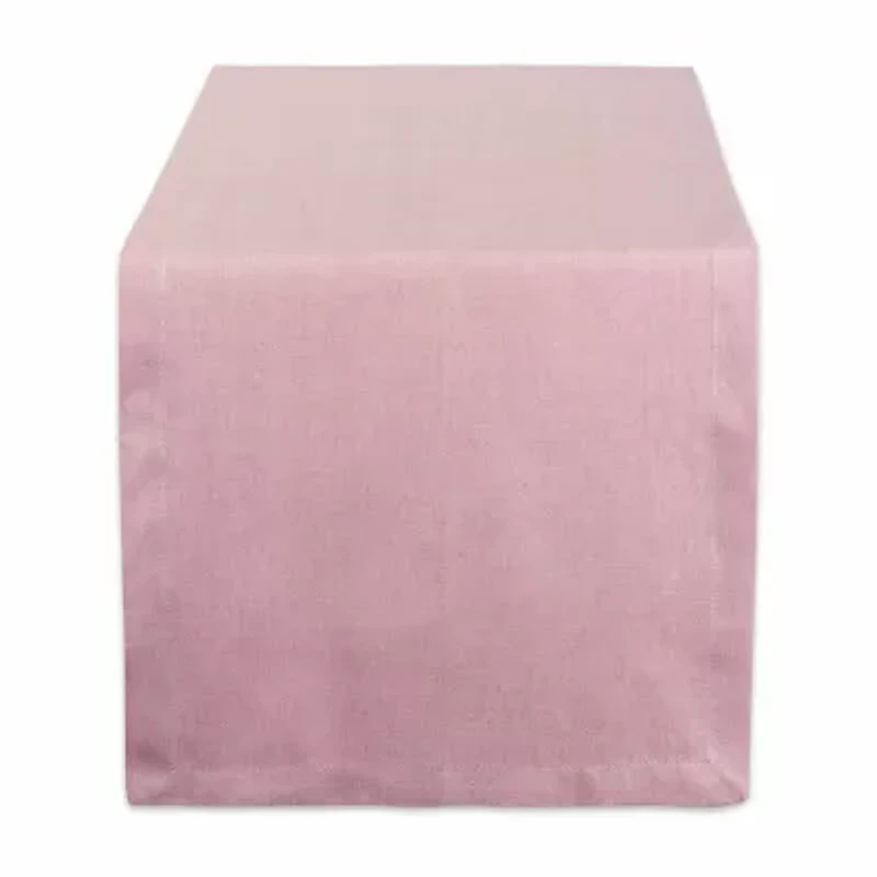 Design Imports Rose Solid Chambray Table Runner