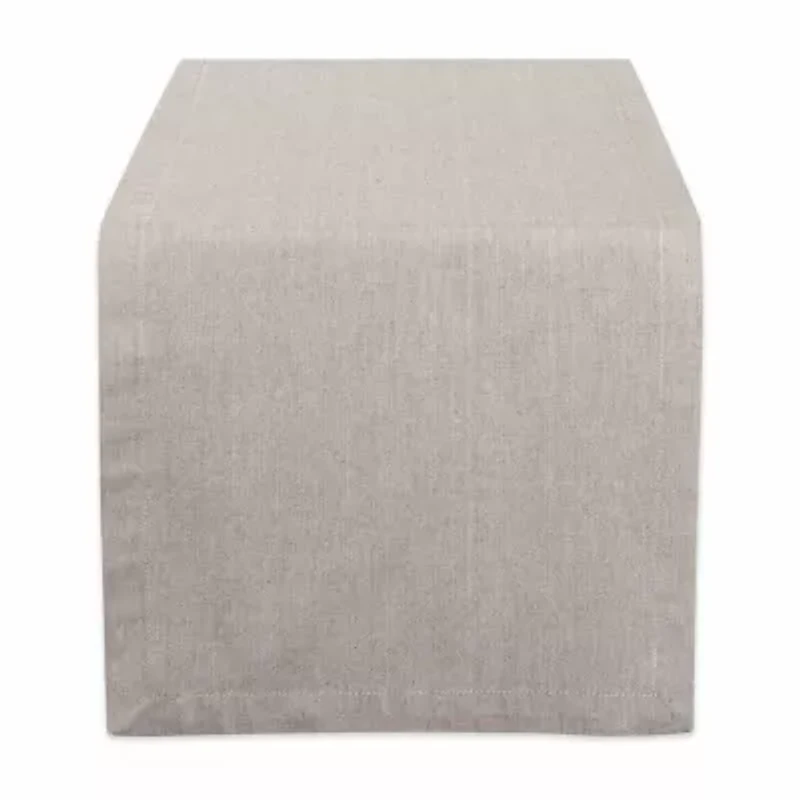 Design Imports Stone Brown Solid Chambray Table Runner