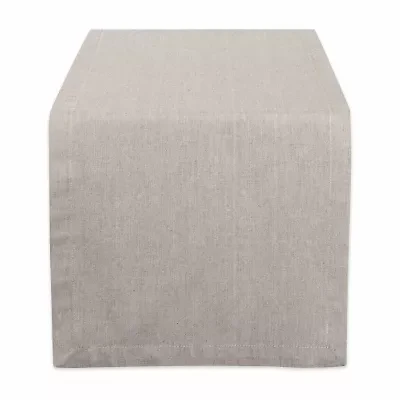 Design Imports Stone Brown Solid Chambray Table Runner