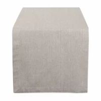 Design Imports Stone Brown Solid Chambray Table Runner