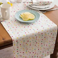 Design Imports Multi Polka Dots Print Table Runner
