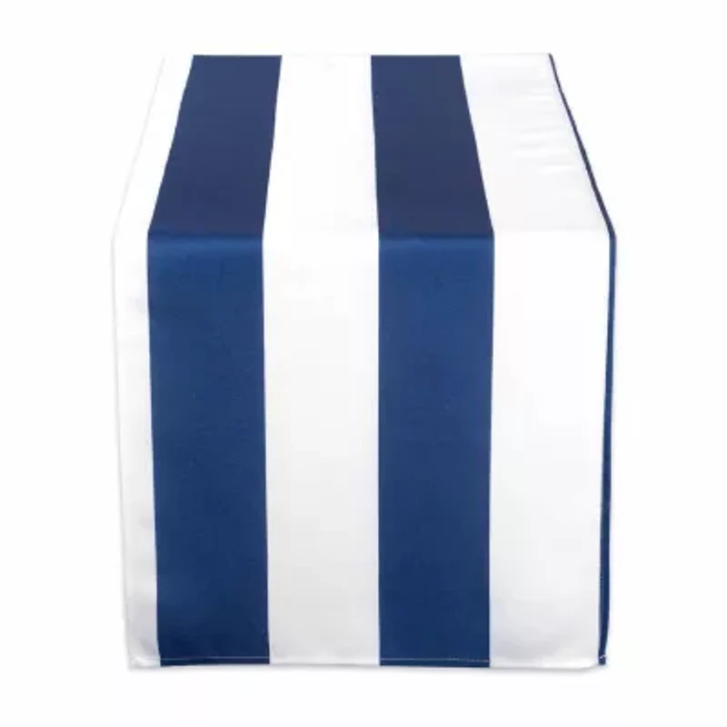Design Imports Nautical Blue Cabana Stripe Outdoor Table Runner