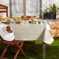 Design Imports Natl Polka Dot Vinyl Tablecloth