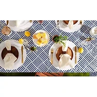 Design Imports Navy Grid Vinyl Tablecloth