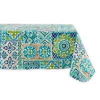 Design Imports Spanish Tile Vinyl Tablecloths