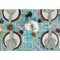 Design Imports Spanish Tile Vinyl Tablecloths