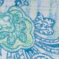 Design Imports Blue Watercolor Paisley Print Outdoor With Zipper Tablecloth