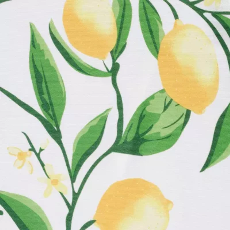 Design Imports Lemon Bliss Print Outdoor With Zipper Tablecloth