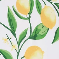 Design Imports Lemon Bliss Print Outdoor With Zipper Tablecloth