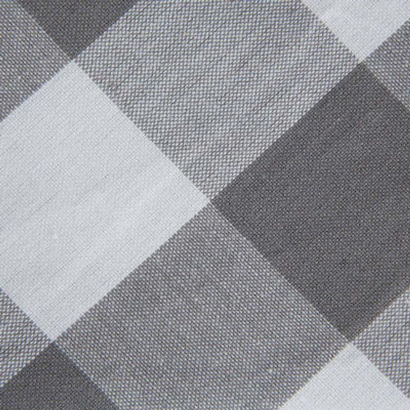 Design Imports Gray/White Buffalo Check Tablecloth