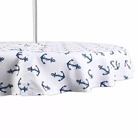 Design Imports Anchors Print Outdoor Tablecloth