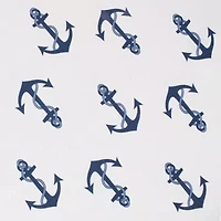 Design Imports Anchors Print Outdoor Tablecloth