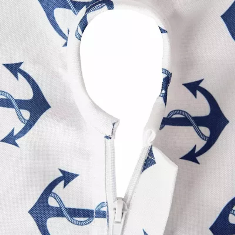 Design Imports Anchors Print Outdoor Tablecloth