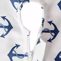 Design Imports Anchors Print Outdoor Tablecloth