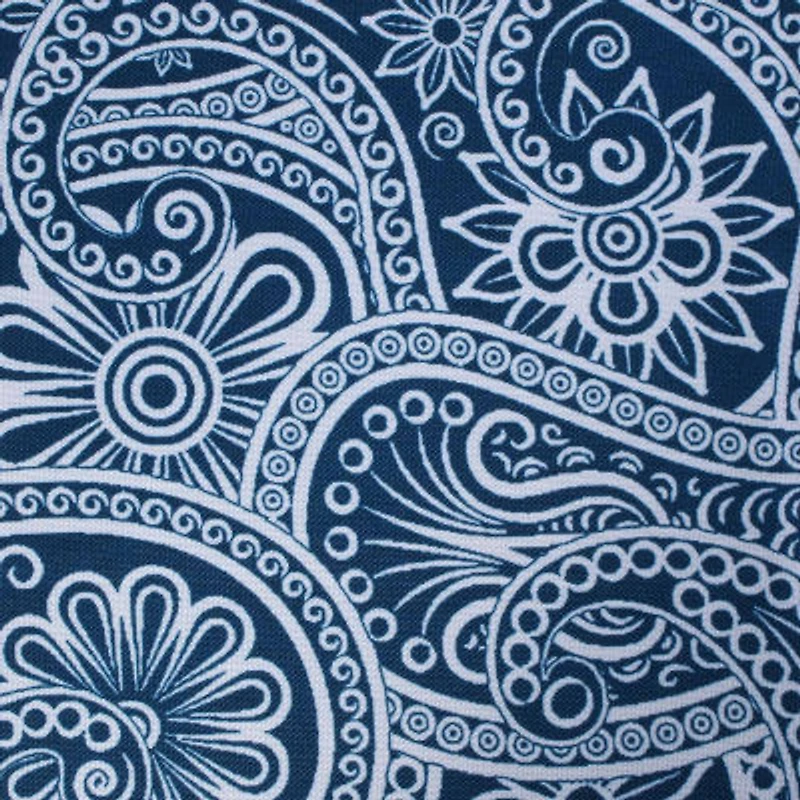 Design Imports Blue Paisley Print Outdoor Tablecloth