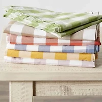 Design Imports Antique Green Buffalo Check Tablecloth