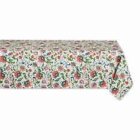 Design Imports Garden Floral Print Outdoor Tablecloth