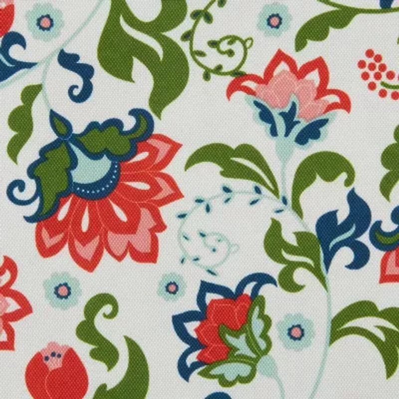 Design Imports Garden Floral Print Outdoor Tablecloth