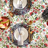 Design Imports Garden Floral Print Outdoor Tablecloth