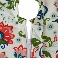 Design Imports Garden Floral Print Outdoor With Zipper Tablecloth