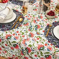 Design Imports Garden Floral Print Outdoor With Zipper Tablecloth