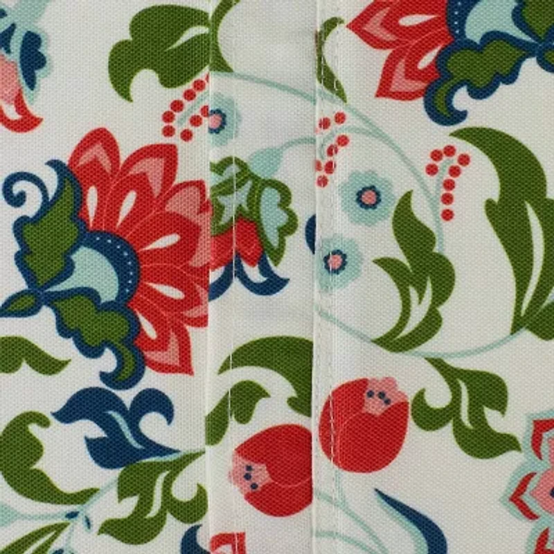 Design Imports Garden Floral Print Outdoor  With Zipper Tablecloth