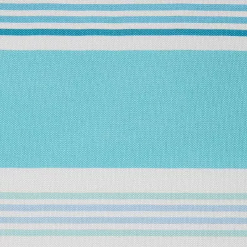 Design Imports Beach House Stripe Print Outdoor  With Zipper Tablecloth
