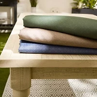 Design Imports Stone Tonal Lattice Print Outdoor Tablecloth