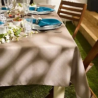 Design Imports Stone Tonal Lattice Print Outdoor Tablecloth