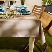 Design Imports Stone Tonal Lattice Print Outdoor  With Zipper Tablecloth