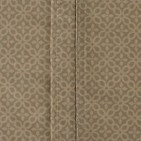 Design Imports Stone Tonal Lattice Print Outdoor  With Zipper Tablecloth