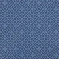 Design Imports French Blue Tonal Lattice Print Outdoor Tablecloth