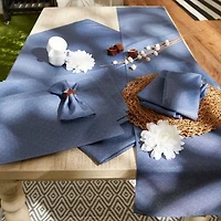 Design Imports French Blue Tonal Lattice Print Outdoor Tablecloth