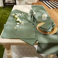Design Imports Artichoke Tonal Lattice Print Outdoor Tablecloth