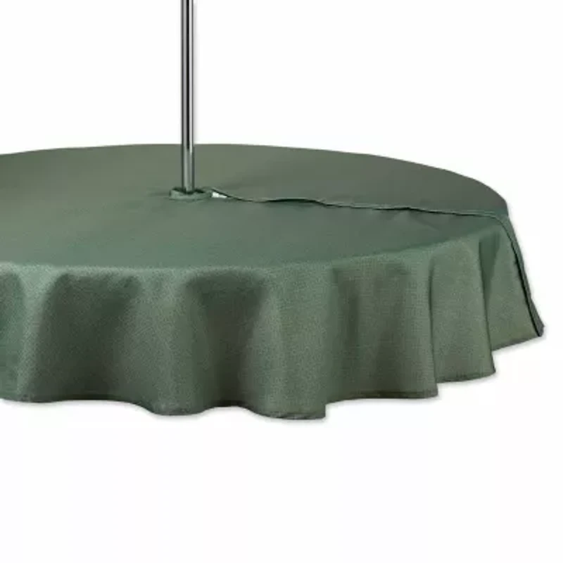 Design Imports Artichoke Tonal Lattice Print Outdoor  With Zipper Tablecloth