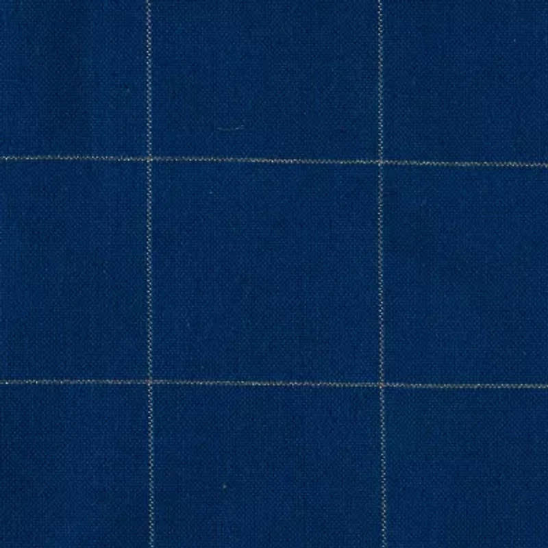 Design Imports Blue Metallic Windowpane Tablecloth