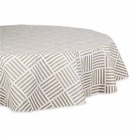 Design Imports Stone Grid Vinyl Tablecloth