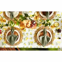 Design Imports Summer Lemons Vinyl Tablecloth