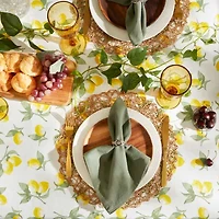 Design Imports Summer Lemons Vinyl Tablecloth