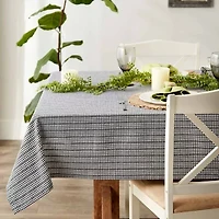 Design Imports Black Farmhouse Gingham Tablecoth