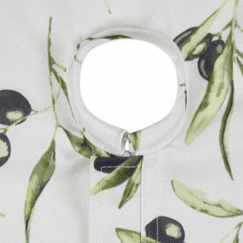 Design Imports Olives Print Outdoor With Zipper Tablecloth