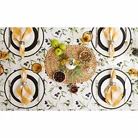Design Imports Olives Print Outdoor With Zipper Tablecloth