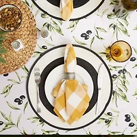 Design Imports Olives Print Outdoor With Zipper Tablecloth