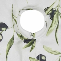 Design Imports Olives Print Outdoor  With Zipper Tablecloth