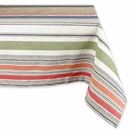 Design Imports Warm Stripe Tablecloth