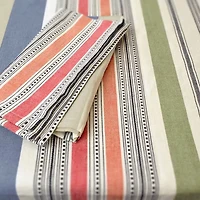 Design Imports Warm Stripe Tablecloth