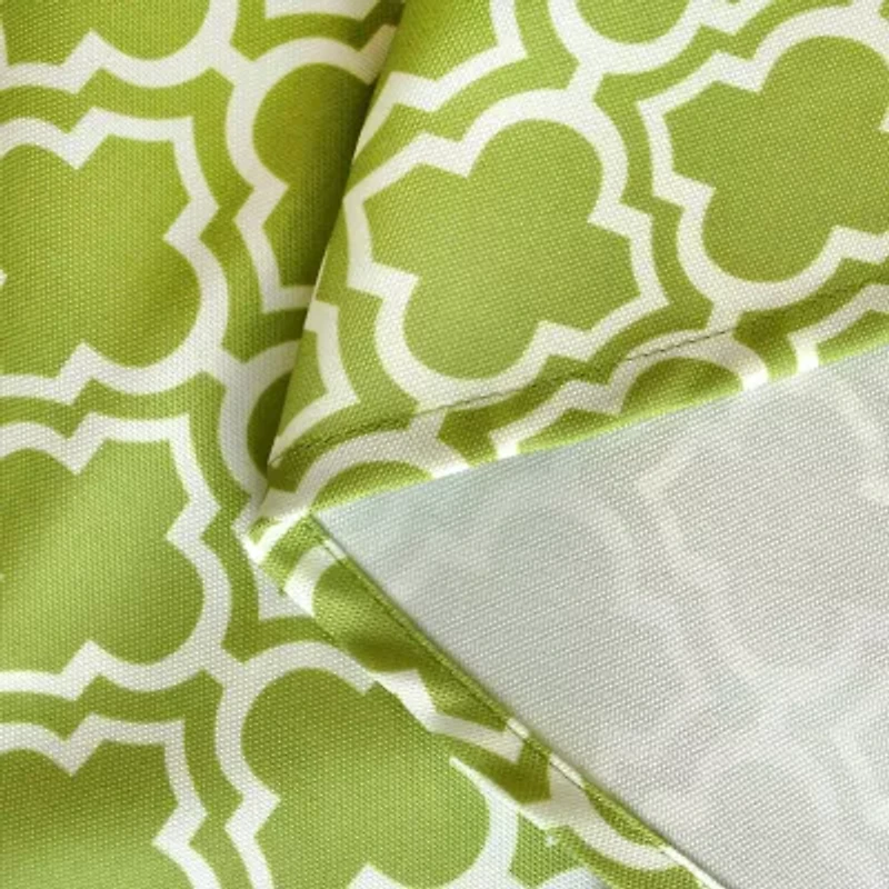 Design Imports Green Lattice Outdoor  With Zipper Tablecloth