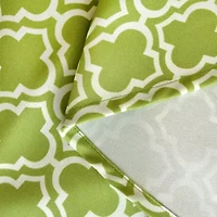 Design Imports Green Lattice Outdoor  With Zipper Tablecloth