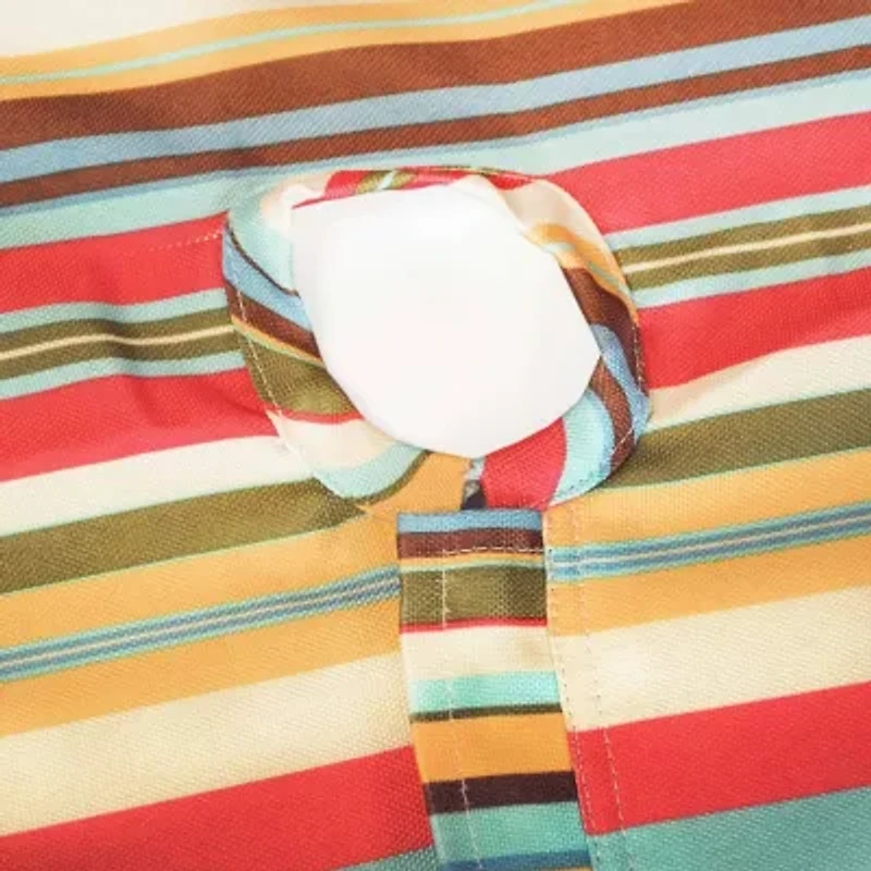 Design Imports Summer Stripe Outdoor With Zipper Tablecloth