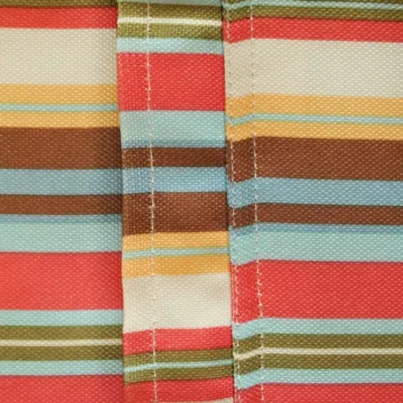 Design Imports Summer Stripe Outdoor With Zipper Tablecloth